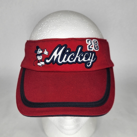 Vintage Embroidered Walt Disney World Mickey Mouse Visor Adult Size - Picture 2 of 6